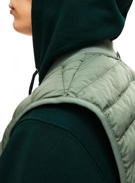 Chaleco Lacoste Acolchado Verde Para Hombre