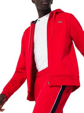 Sudadera Lacoste Sport Cremallera Rojo Hombre