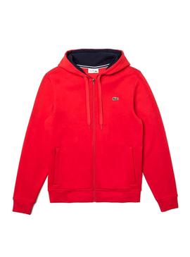 Sudadera Lacoste Sport Cremallera Rojo Hombre