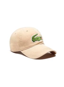 Gorra Lacoste Big Croc Beige Hombre