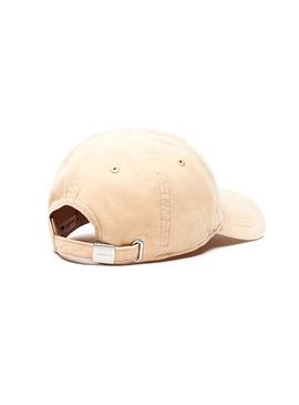 Gorra Lacoste Big Croc Beige Hombre