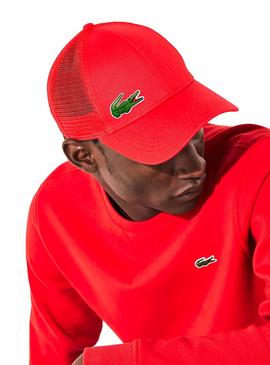 Gorra Lacoste Sport Malla Rojo Para Hombre