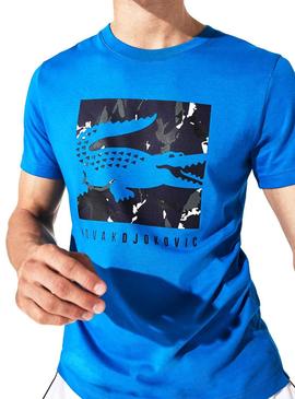 Camiseta Lacoste Sport Novak Djokovic Azul Hombre