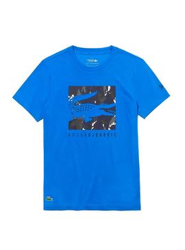 Camiseta Lacoste Sport Novak Djokovic Azul Hombre