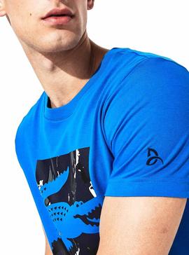 Camiseta Lacoste Sport Novak Djokovic Azul Hombre