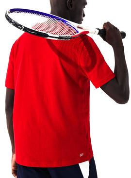Camiseta Lacoste Sport Tenis Rojo Hombre