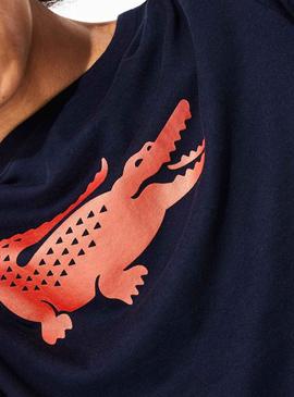 Camiseta Lacoste Sport Croco Oversized Navy Hombre