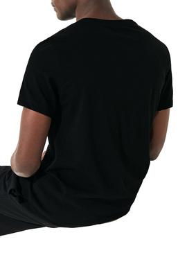 Camiseta Lacoste Sport Croco Grande Negro Hombre