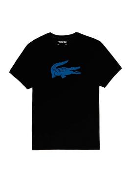 Camiseta Lacoste Sport Croco Grande Negro Hombre