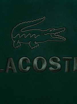 Sudadera Lacoste Logo Bordado Verde Hombre