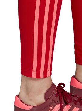 Mallas Adidas 3 STR Rojo Para Mujer