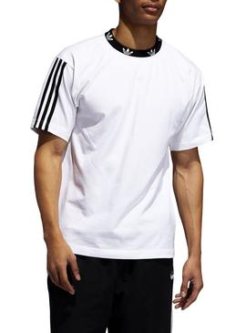 Camiseta Adidas Trefoil Rib Blanco Hombre
