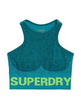 Top Superdry Active Seamless Verde Mujer