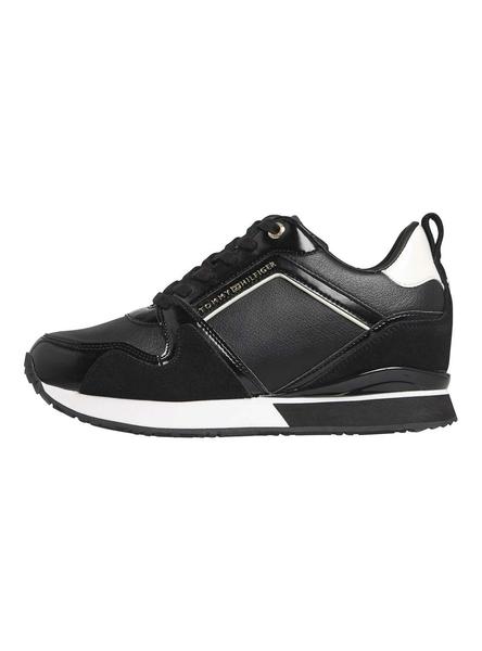 Zapatillas Tommy Hilfiger Piel Negro Mujer