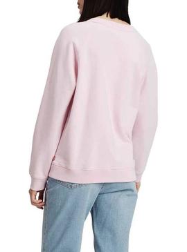 Sudadera Levis Relaxed Graphic Box Tab Rosa Mujer