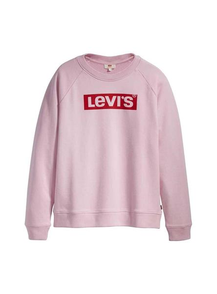 Sudadera Levis Graphic Box Tab Rosa Mujer