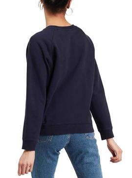 Sudadera Levis Relaxed Graphic Batwing Azul Mujer