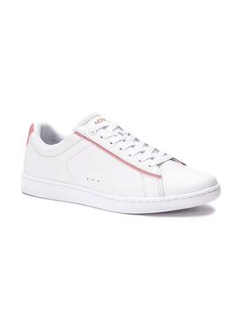 Zapatillas Lacoste Carnaby Evo Blanco Rosa Mujer