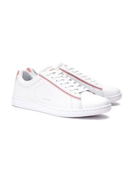 Zapatillas Lacoste Carnaby Evo Blanco Rosa Mujer