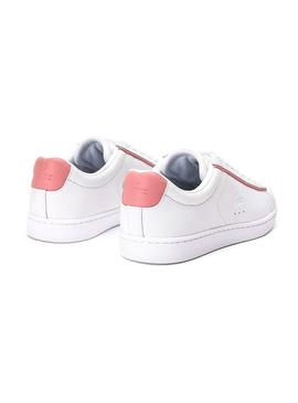 Zapatillas Lacoste Carnaby Evo Blanco Rosa Mujer