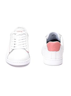 Zapatillas Lacoste Carnaby Evo Blanco Rosa Mujer