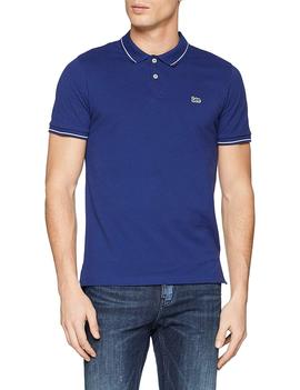 Polo Lee Pique Azul Hombre