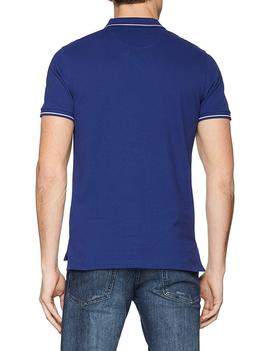 Polo Lee Pique Azul Hombre