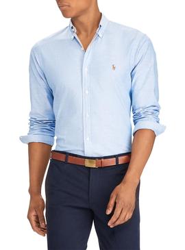 Camisa Polo Ralph Lauren Oxford Azul Hombre