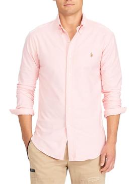 Camisa Polo Ralph Lauren Oxford Rosa Hombre