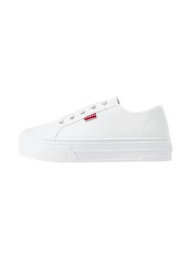 Zapatillas Levis Tijuana Blanco Para Mujer