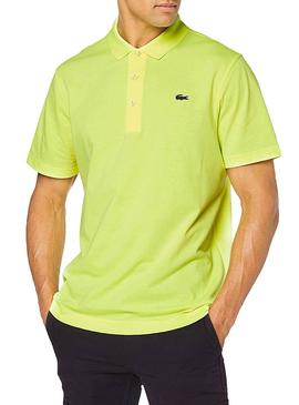 Polo Lacoste Sport L1230 Amarillo Lima Para Hombre