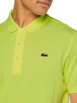 Polo Lacoste Sport L1230 Amarillo Lima Para Hombre