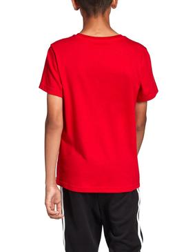 Camiseta Adidas Trefoil Rojo Para Niños