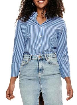 Camisa Only Grace Striped Azul Mujer
