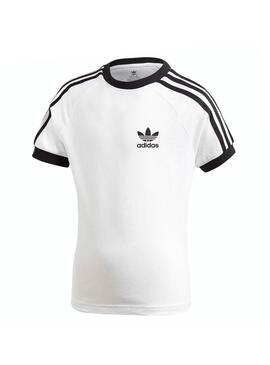 Camiseta Adidas 3 Stripes Blanco Niño