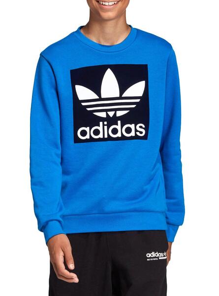 sudadera adidas niño azul