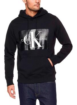 Sudadera Calvin Klein Jeans Box Logo Negro Hombre