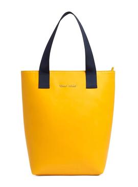 Bolso Tommy Jeans Tote Amarillo Para Mujer