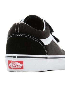 Zapatillas Vans Old Skool Velcro Negro Niña y Niño