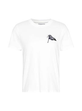Camiseta Tommy Jeans Chest Graphic Blanco Mujer