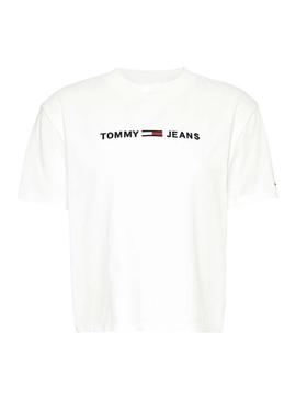 Camiseta Tommy Jeans Clean Linear Blanco Mujer