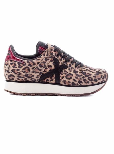 Zapatillas Munich Massana Sky Leopardo Mujer