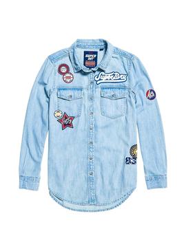 Camisa Superdry Badged Denim