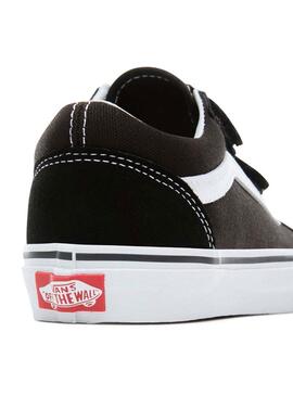 Zapatillas Vans Old Skool Velcro Negro Niña y Niño