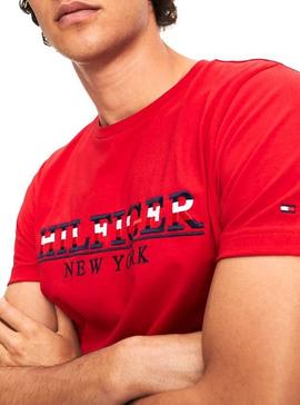 Camiseta Tommy Hilfiger Strike Through Rojo