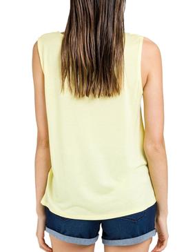 Camiseta Naf Naf Plumeti Amarillo Mujer