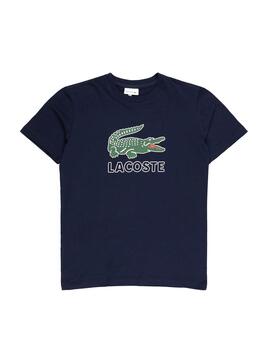 Camiseta Lacoste Croc Marino Para Niño