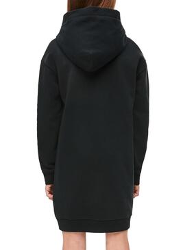 Vestido Calvin Klein Monogram Hooded Negro Niña