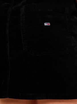 Pichi Tommy Jeans Negro Banderas Mujer