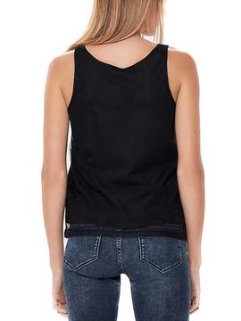 Top Only Party Mesh Negro Mujer